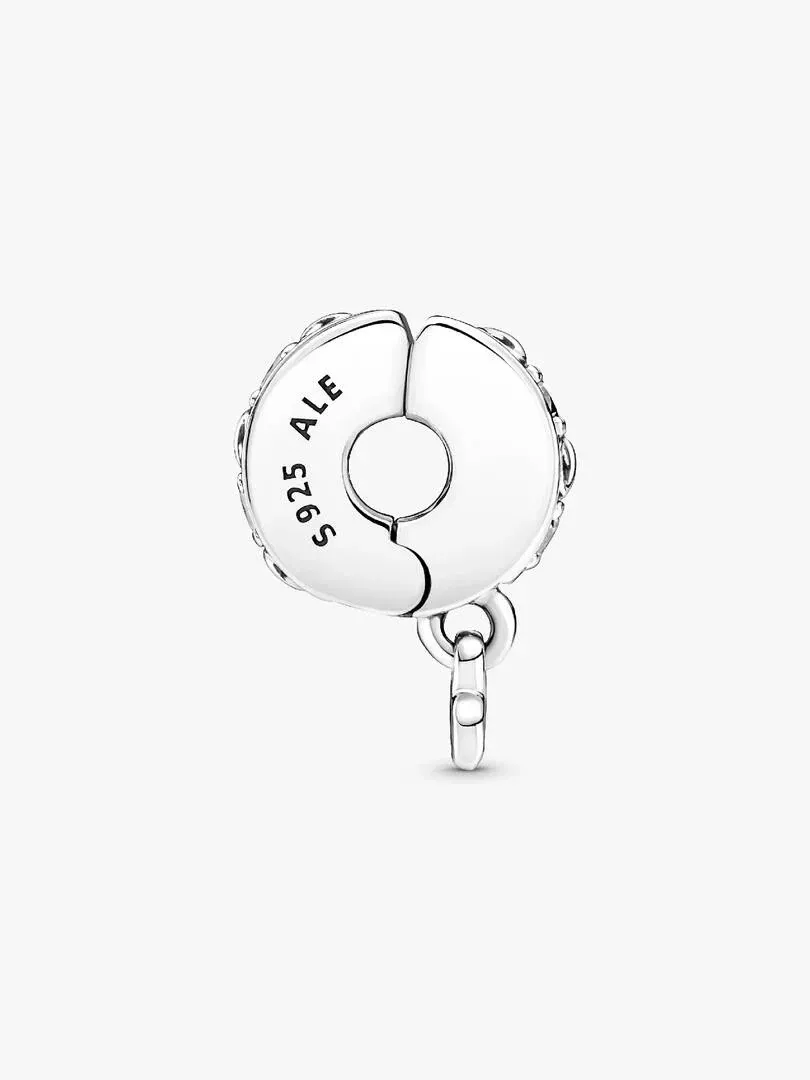 Side close-up of the silver clip showing S 925 ALE engravings, white background.