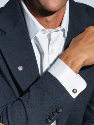 Gemelos Circle con Perla de Acero 17623.01.A.O00.000.1