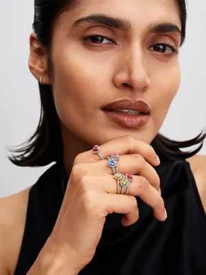 Anillo Pandora Timeless Corazón en Rosetón Plata