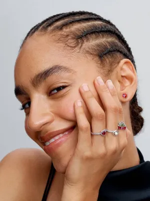 Anillo Pandora Timeless Corazón en Rosetón Plata