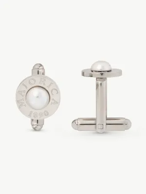 Gemelos Circle con Perla de Acero 17623.01.A.O00.000.1