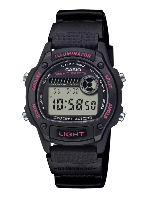 Reloj Casio detalles rosa W-220H-1A2VEF