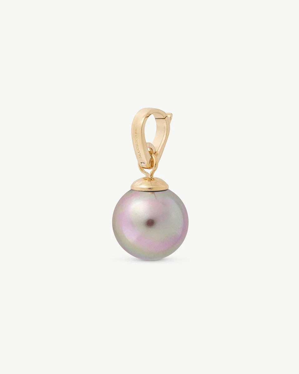 Front view of the pearl charm, centered shot on a pure white background.